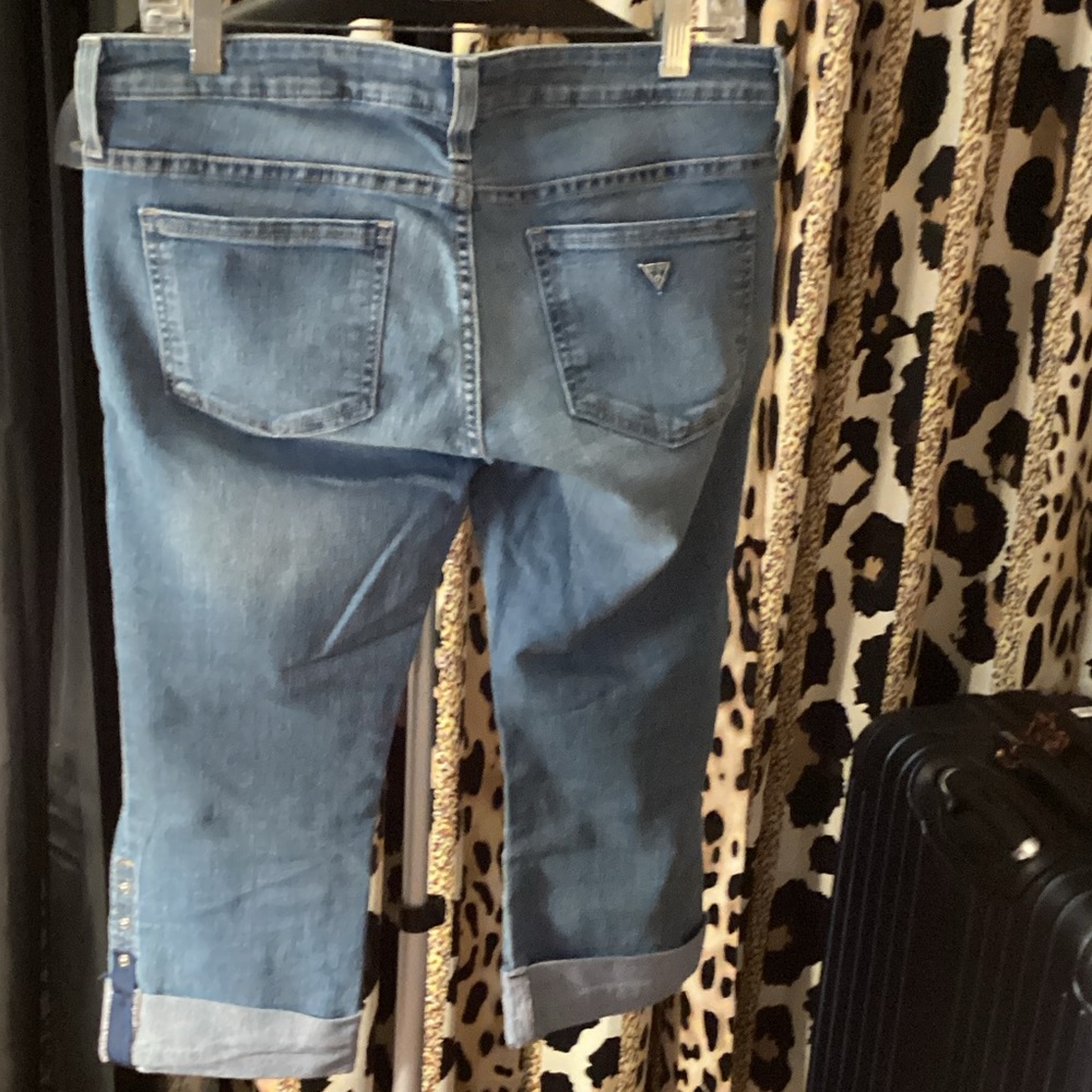 G by Guess Women's Denim Cropped Jeans with Rivets Sz 29